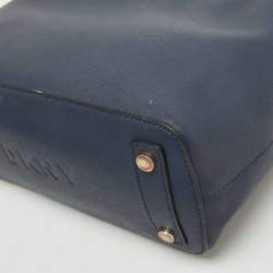 DKNY Navy Blue Saffiano Leather Bryant Park Bucket Bag