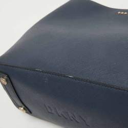 DKNY Navy Blue Saffiano Leather Bryant Park Bucket Bag