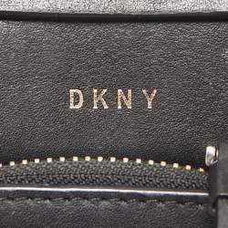 Dkny Black Leather Mini Front Pocket Crossbody Bag