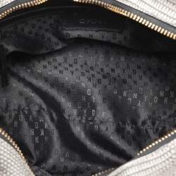 DKNY Grey Lizard Embossed Leather Satchel