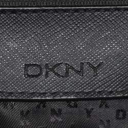 DKNY Grey Lizard Embossed Leather Satchel