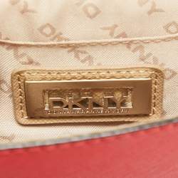 Dkny Red Leather Mini Flap Crossbody Bag