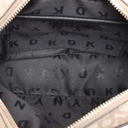 Dkny Beige/Red Signature Coated Canvas and Leather Crossbody Bag