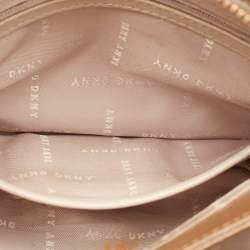 Pre Owned DKNY Brown Signature Coated Canvas Satchel