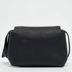 Dkny Black Leather Flap Crossbody Bag