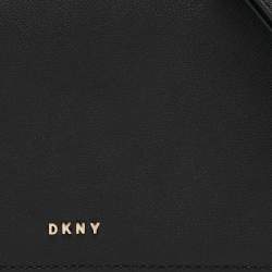 Dkny Black Leather Flap Crossbody Bag