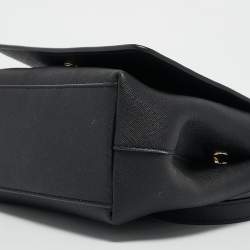 Dkny Black Leather Flap Crossbody Bag