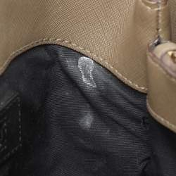 Dkny Khaki Green Leather Tote