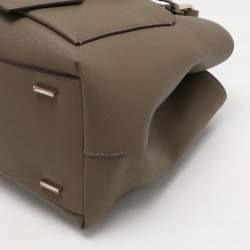Dkny Khaki Green Leather Tote