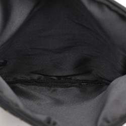 Dkny Brown/Black Canvas and Leather Pouch Clutch