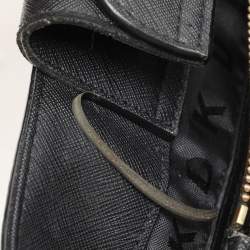 Pre Owned DKNY Black Saffiano Leather Bryant Park Bucket Bag