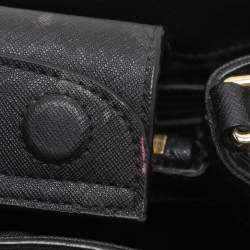 Pre Owned DKNY Black Saffiano Leather Bryant Park Bucket Bag