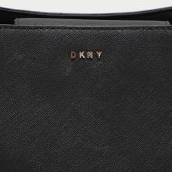 Pre Owned DKNY Black Saffiano Leather Bryant Park Bucket Bag