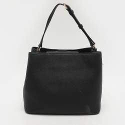 Pre Owned DKNY Black Saffiano Leather Bryant Park Bucket Bag