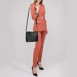 Pre Owned DKNY Black Saffiano Leather Bryant Park Bucket Bag