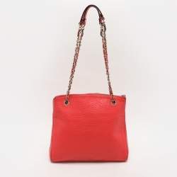 Dkny Red Leather Shoulder Bag