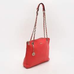 Dkny Red Leather Shoulder Bag