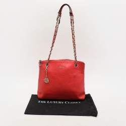 Dkny Red Leather Shoulder Bag