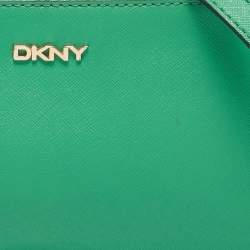DKNY Green Leather Bryant Park Crossbody Bag