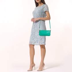 DKNY Green Leather Bryant Park Crossbody Bag