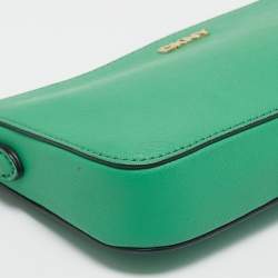 DKNY Green Leather Bryant Park Crossbody Bag