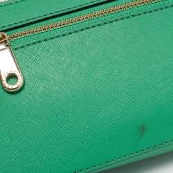 DKNY Green Leather Bryant Park Crossbody Bag