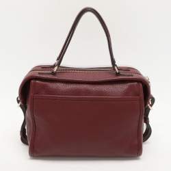DKNY Burgundy Leather Satchel