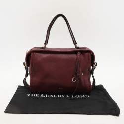 DKNY Burgundy Leather Satchel