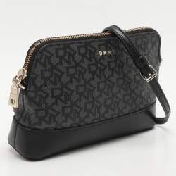 DKNY Grey Leather and PVC Crossbody Bag