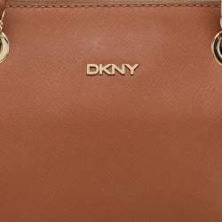 Pre Owned DKNY Brown Leather Bryant Park Shoulder Bags