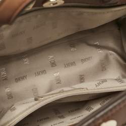 Pre Owned Dkny Brown Leather Small Alison Tote