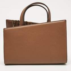 Pre Owned Dkny Brown Leather Small Alison Tote