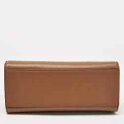 Pre Owned Dkny Brown Leather Small Alison Tote