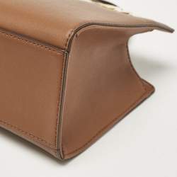 Pre Owned Dkny Brown Leather Small Alison Tote