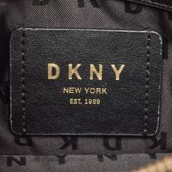 DKNY Black Leather Bryant Top Zip Shoulder Bag