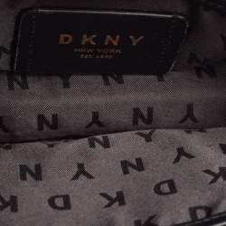 DKNY Black Leather Bryant Top Zip Shoulder Bag