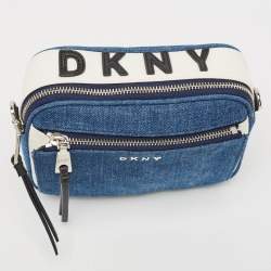 Pre Owned DKNY Blue Denim Abby Camera Crossbody Bag