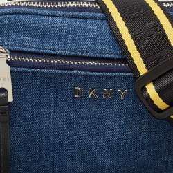 Pre Owned DKNY Blue Denim Abby Camera Crossbody Bag