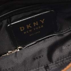 DKNY Brown Leather Elissa Flap Shoulder Bag