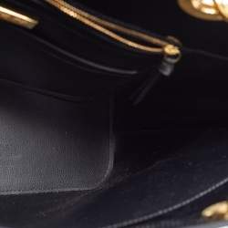 DKNY Black Patent Leather Chain Shopper Tote