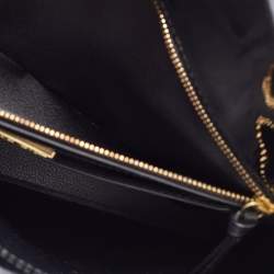 DKNY Black Patent Leather Chain Shopper Tote