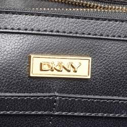 DKNY Black Patent Leather Chain Shopper Tote