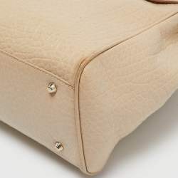 Pre Owned DKNY Cream Leather Padlock Tote