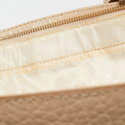 Pre Owned DKNY Cream Leather Padlock Tote