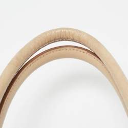 Pre Owned DKNY Cream Leather Padlock Tote