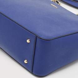 Pre Owned DKNY Blue Leather Bryant Park Chain Tote