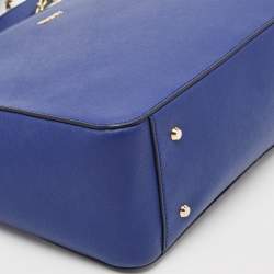 Pre Owned DKNY Blue Leather Bryant Park Chain Tote