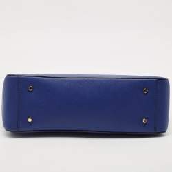 Pre Owned DKNY Blue Leather Bryant Park Chain Tote