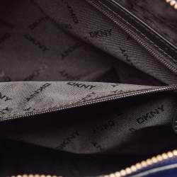 Pre Owned DKNY Blue Leather Bryant Park Chain Tote