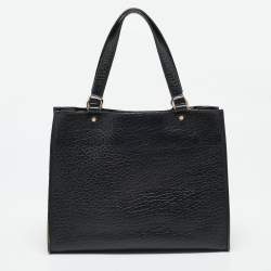 Pre Owned DKNY Black Grain Leather Beekman French Tote